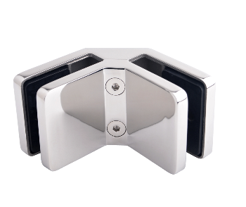 Heavy duty Glass-to-Glass 90° corner clip